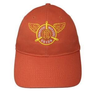 Transport Workers Union Baseball Cap Orange OS Adjustable Embroidered Bayside